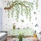 Large Hanging Vine Wall Decals Tree Branch Green Leaf Flower Birds